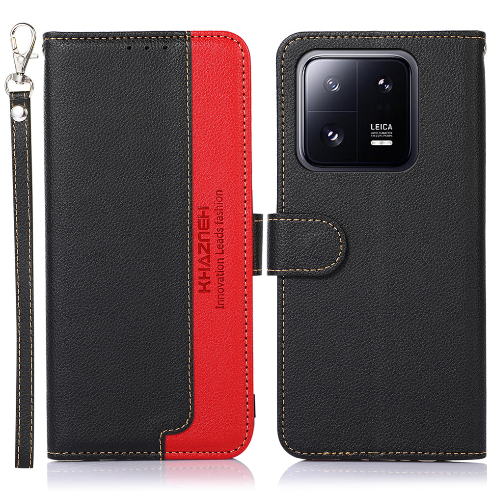KHAZNEH For Xiaomi 13 Pro 5G Litchi Texture TPU PU Leather Phone Case RFID Blocking Scratch Resistant Flip Stand Wallet Cover KHAZNEH For Xiaomi 13 Pro 5G Litchi Texture TPU PU Leather Phone Case RFID Blocking Scratch Resistant Flip Stand Wallet Cover